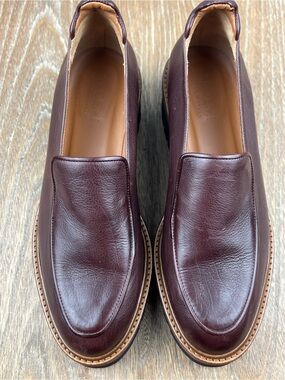 602 M. Gemi  THE EVA Burgundy Leather Slip-On Loafers 36.5/ 6.5